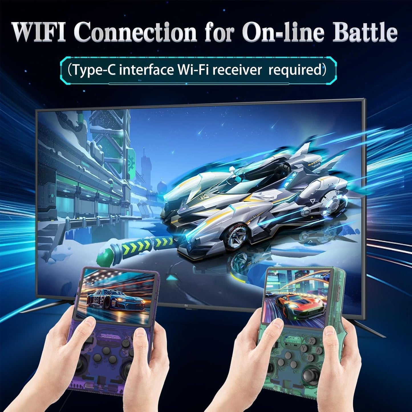 Retro-Handheld-Spielkonsole, 3,5-Zoll-IPS-Bildschirm, 128 GB Speicher, über 20.000 Spiele