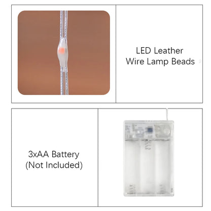 Lichterkette mit Schneeflocken- und Eiszapfen-Effekt