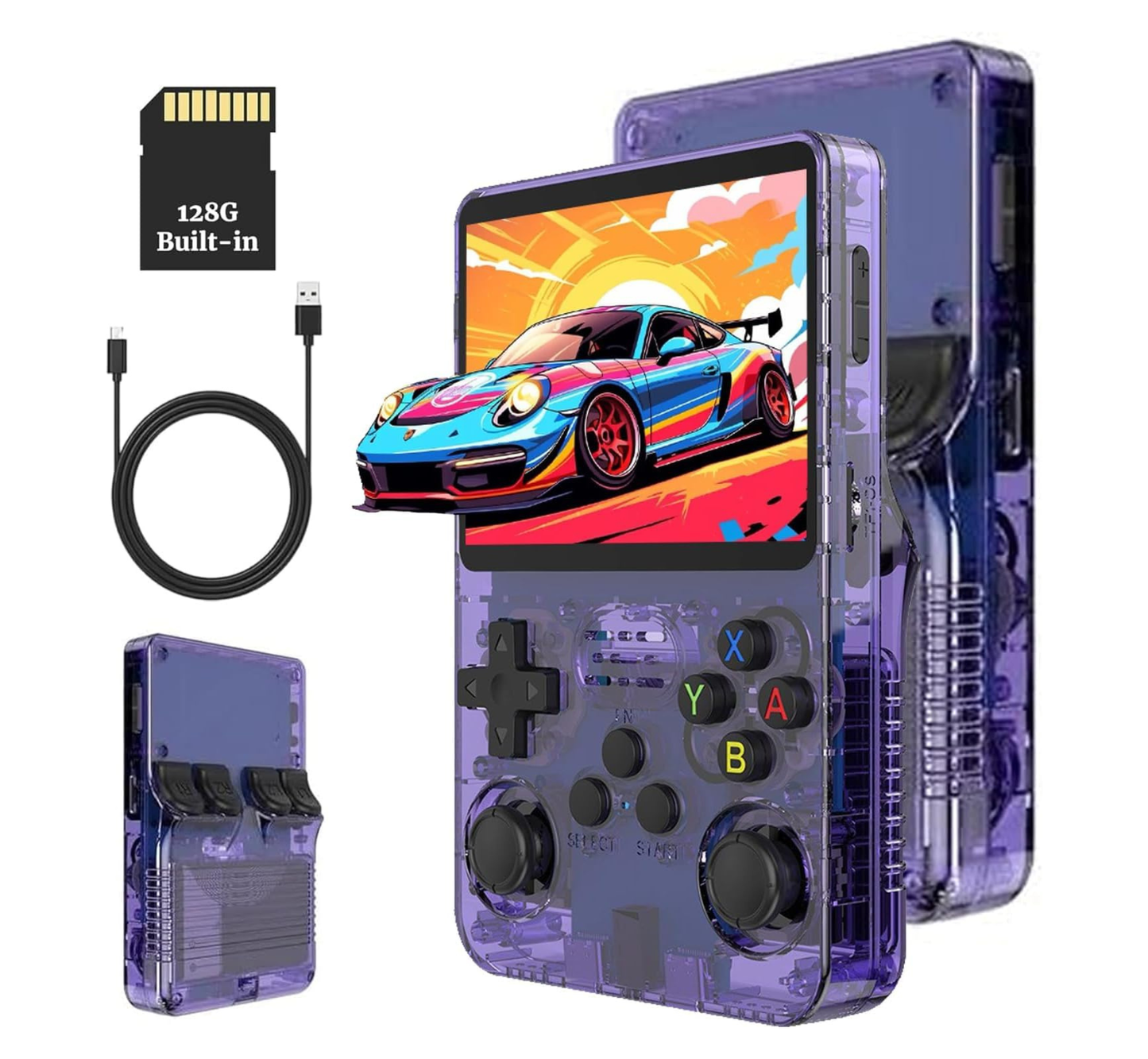 Retro-Handheld-Spielkonsole, 3,5-Zoll-IPS-Bildschirm, 128 GB Speicher, über 20.000 Spiele