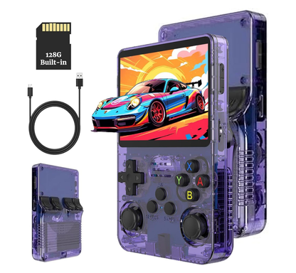 Retro-Handheld-Spielkonsole, 3,5-Zoll-IPS-Bildschirm, 128 GB Speicher, über 20.000 Spiele