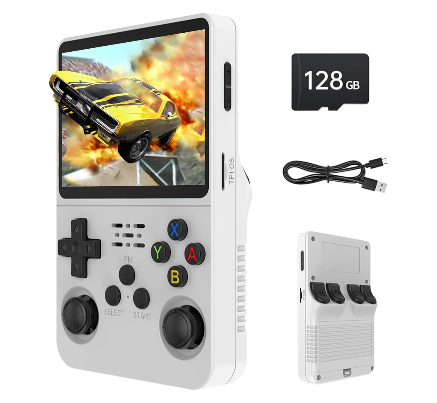 Retro-Handheld-Spielkonsole, 3,5-Zoll-IPS-Bildschirm, 128 GB Speicher, über 20.000 Spiele